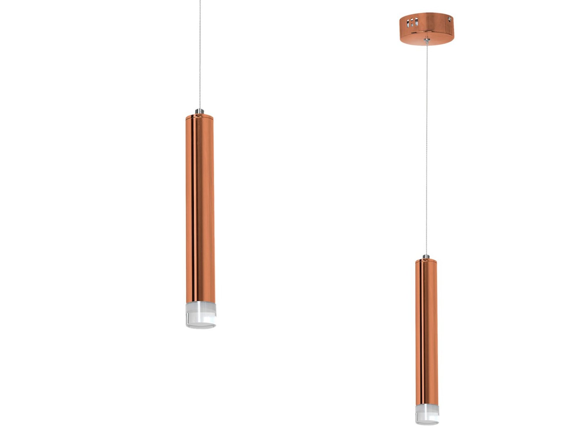 Lampa wisząca Celomio LED 5 W miedziana – zdjęcie 3