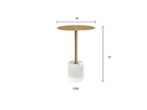 Miniaturka 5 - Rysunek wymiarowy stolika Virtus 35 cm średnicy i 57 cm wysokości