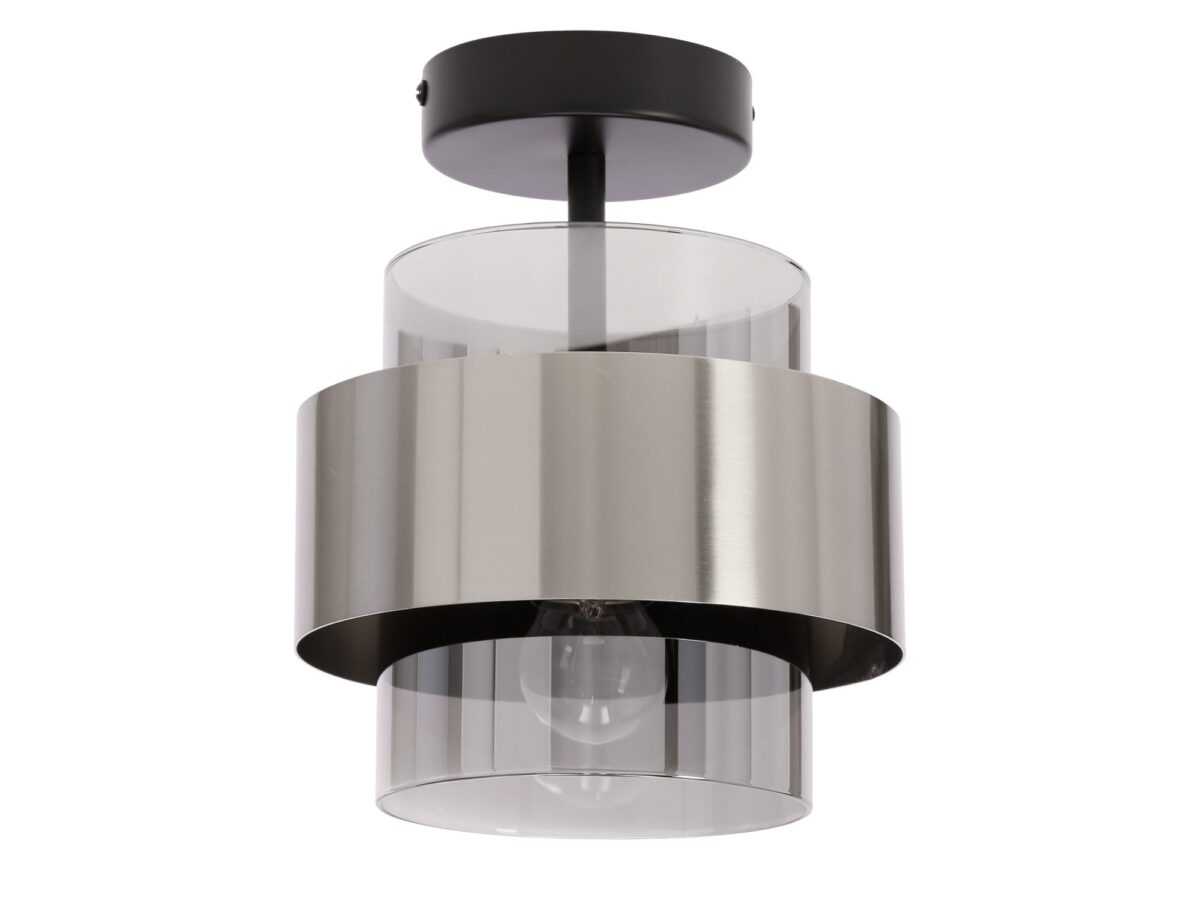 Lampa sufitowa Salidena z dymionym szkłem E27