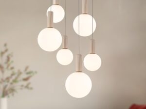 Miniaturka 1 - Lampa wisząca Salinira sześciopunktowa nad stołem w aranżacji jadalni