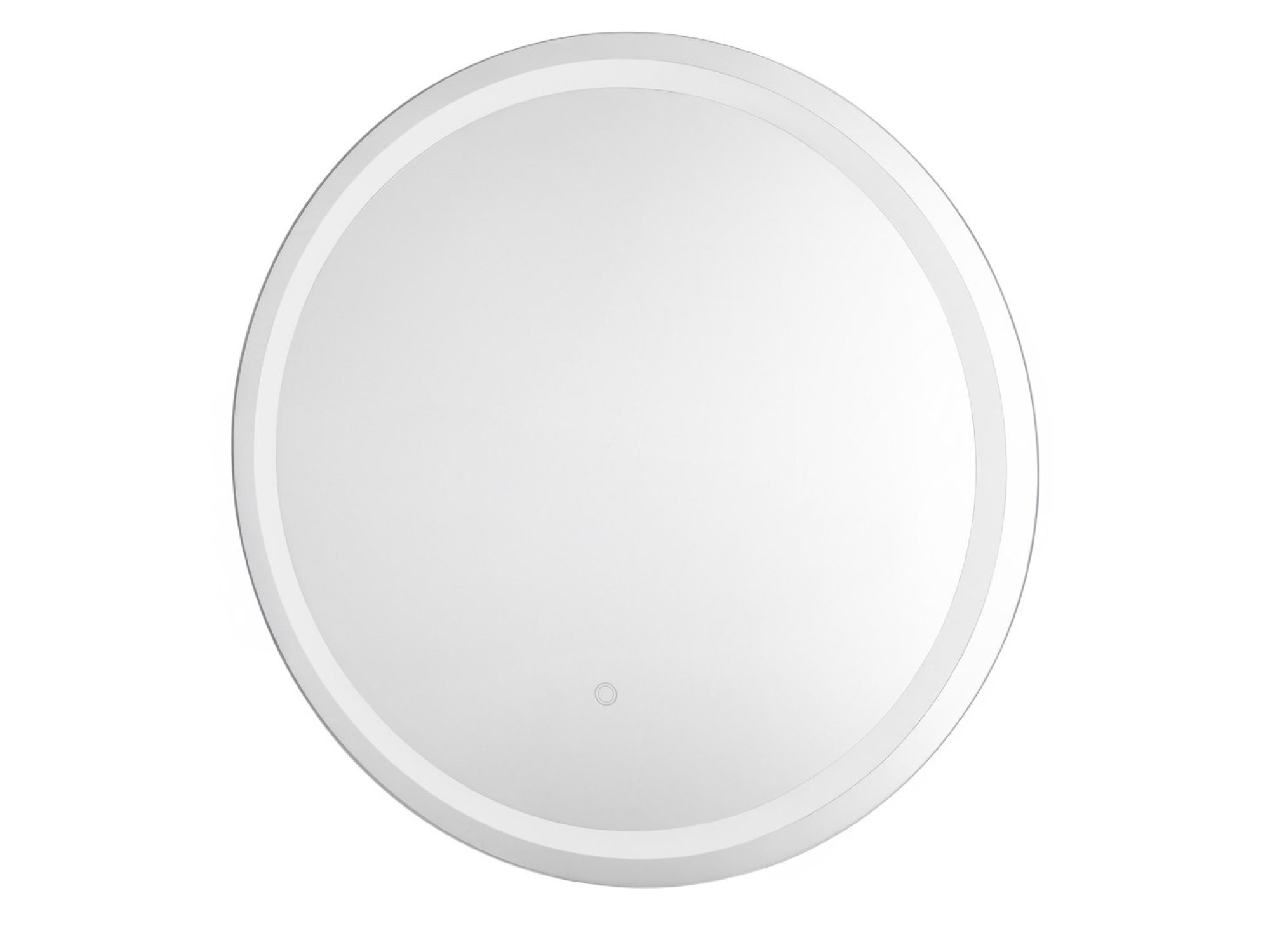 Okrągła tafla Salivia 60 cm z mlecznym pierścieniem LED na białym tle