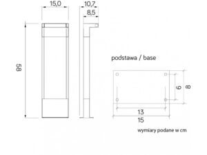 Miniaturka 3 - ROTA RT-580 – rysunek wymiarowy słupka