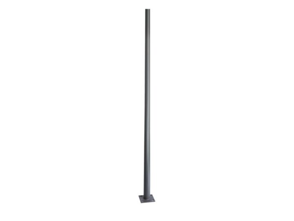 Słup stalowy 250 cm – ciemnopopielaty widok na białym tle