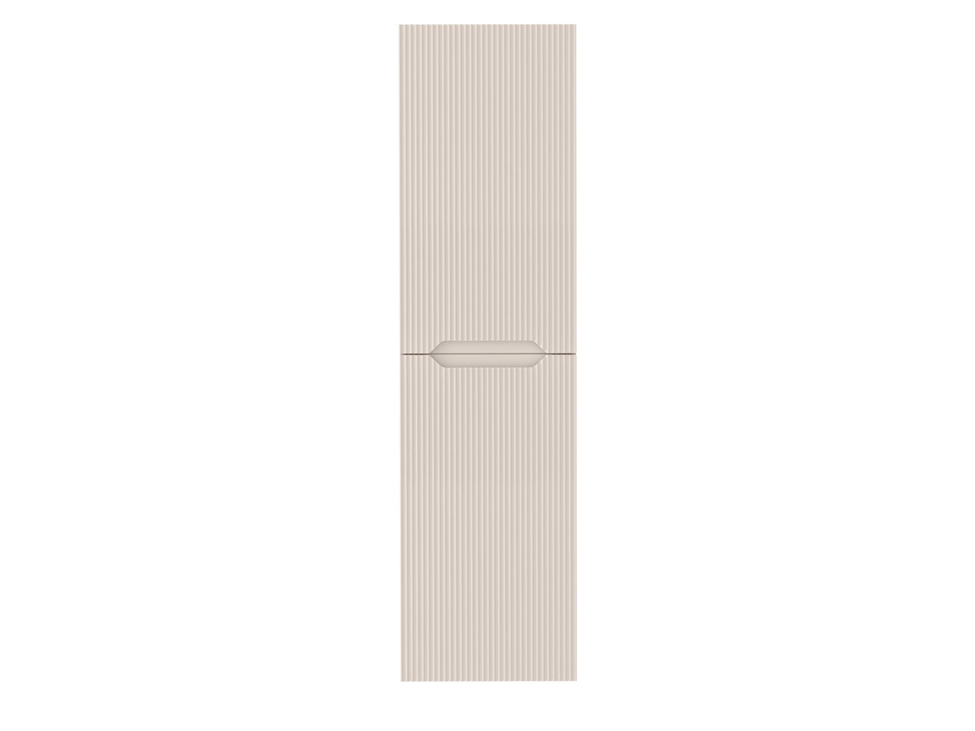 Słupek łazienkowy Coralia 130 cm Kaszmir, ryflowane fronty od przodu