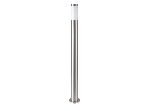 Słupek ogrodowy Olerona inox 45 cm z białym kloszem E27