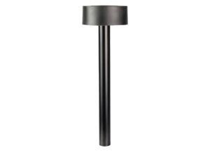 Miniaturka 1 - Czarny słupek solarny LED 37,5 cm z boku na białym tle