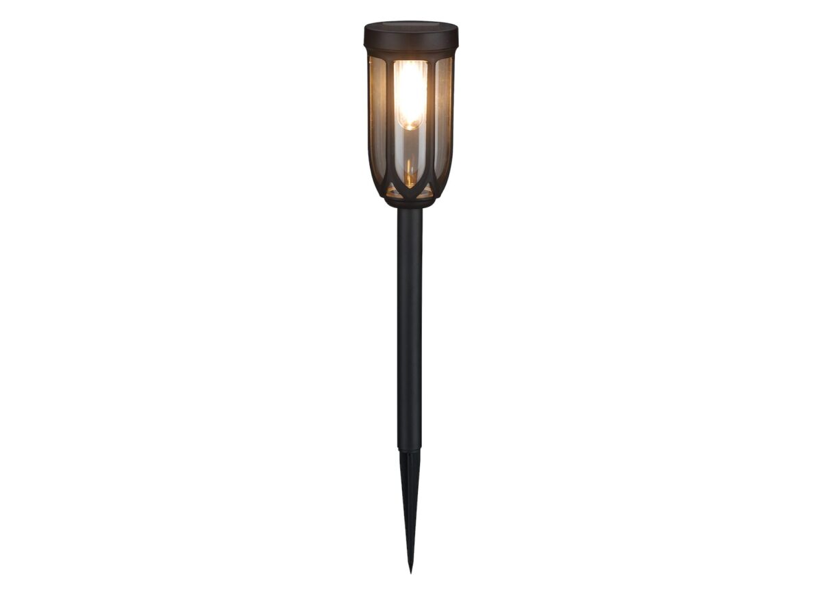 Słupek solarny ogrodowy LED 45 cm 0,1 W 3000 K IP44 czarny