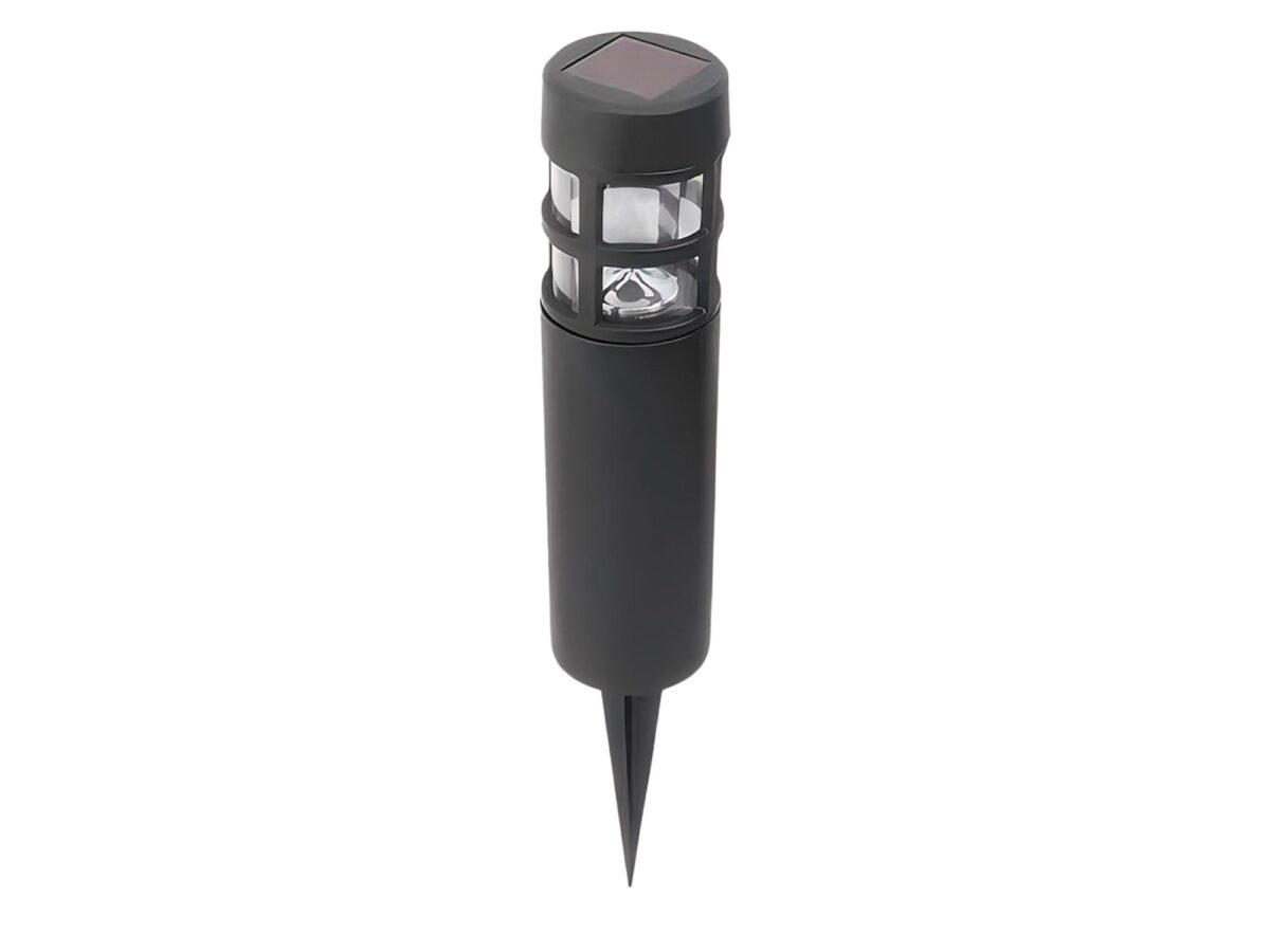 Słupek solarny ogrodowy LED 39 cm czarny 3000 K