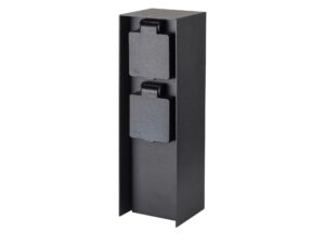 Miniaturka 6 - Słupek ogrodowy z 2 gniazdami Schuko 16 A IP44 czarny 23 cm