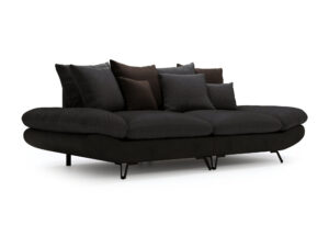 Miniaturka 1 - Sofa Botavio w ujęciu trzy czwarte, głębokie siedzisko i osiem poduszek