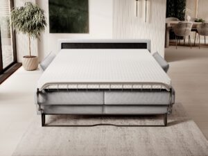 Miniaturka 3 - Sofa Cantvero rozłożona do spania – widok od przodu w salonie