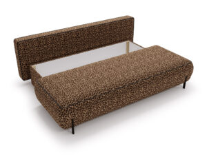 Miniaturka 3 - Sofa Canvio w pozycji rozłożonej, funkcja spania dla dwóch osób i pojemnik na pościel