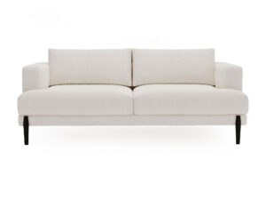 Miniaturka 7 - Sofa dwuosobowa Delvora z przodu na białym tle z dwiema dużymi poduszkami oparcia
