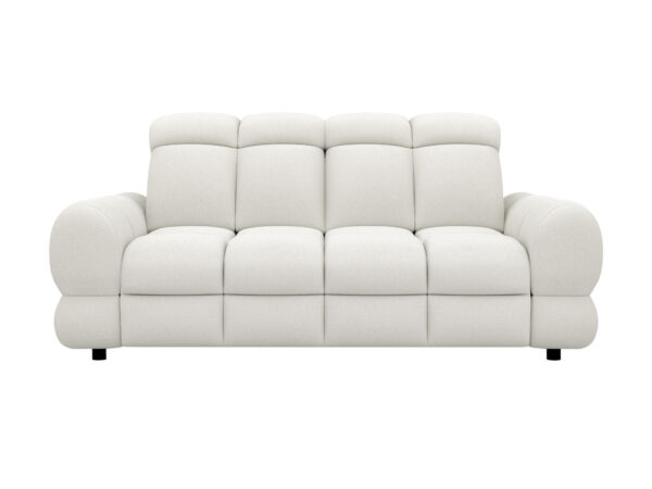 Sofa dwuosobowa z elektrycznym wysuwem Tolvaro 187 cm na białym tle – widok z przodu