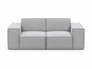Miniaturka 4 - Sofa dwuosobowa z niskimi podłokietnikami Mervino 204 cm, widok z przodu, na białym tle