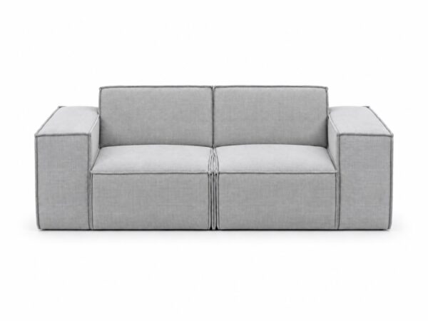 Sofa dwuosobowa z niskimi podłokietnikami Mervino 204 cm, widok z przodu, na białym tle