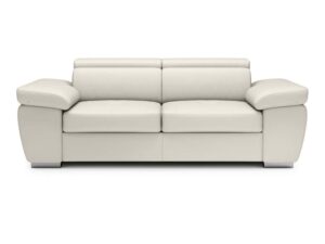 Miniaturka 6 - Sofa dwuosobowa z pojemnikiem Zirvano 185 cm w kremowej tkaninie na białym tle