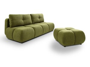 Miniaturka 8 - Sofa Elbano w zestawie z dopasowaną tapicerowaną pufą