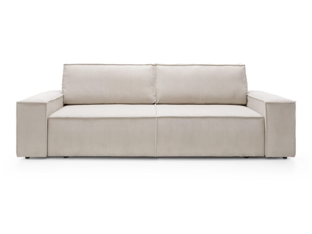 Sofa z funkcją spania i pojemnikiem Fiorano 257 × 106 cm w tapicerce do wyboru