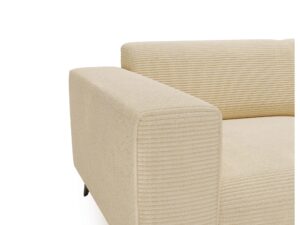 Miniaturka 4 - Dwuosobowa sofa Julvena w kremowym kolorze, widok z przodu na białym tle