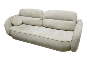 Miniaturka 1 - Sofa Kendaro – widok pod kątem na poduszki i zaokrąglone podłokietniki