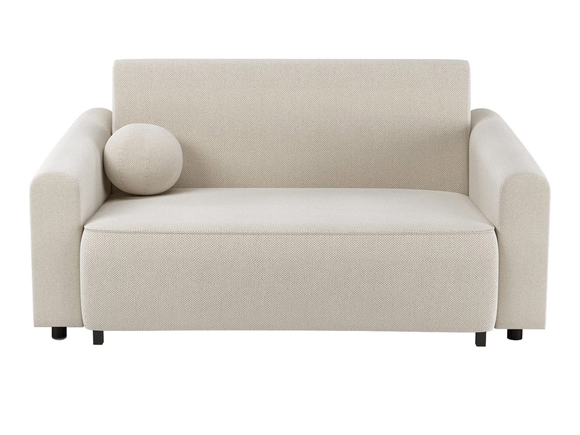 Sofa Nell 165 cm jasnobeżowa Curio 09 – widok z przodu