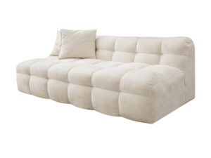 Miniaturka 2 - Sofa dwuosobowa tapicerowana Nubero 185 cm beżowa – zdjęcie 3