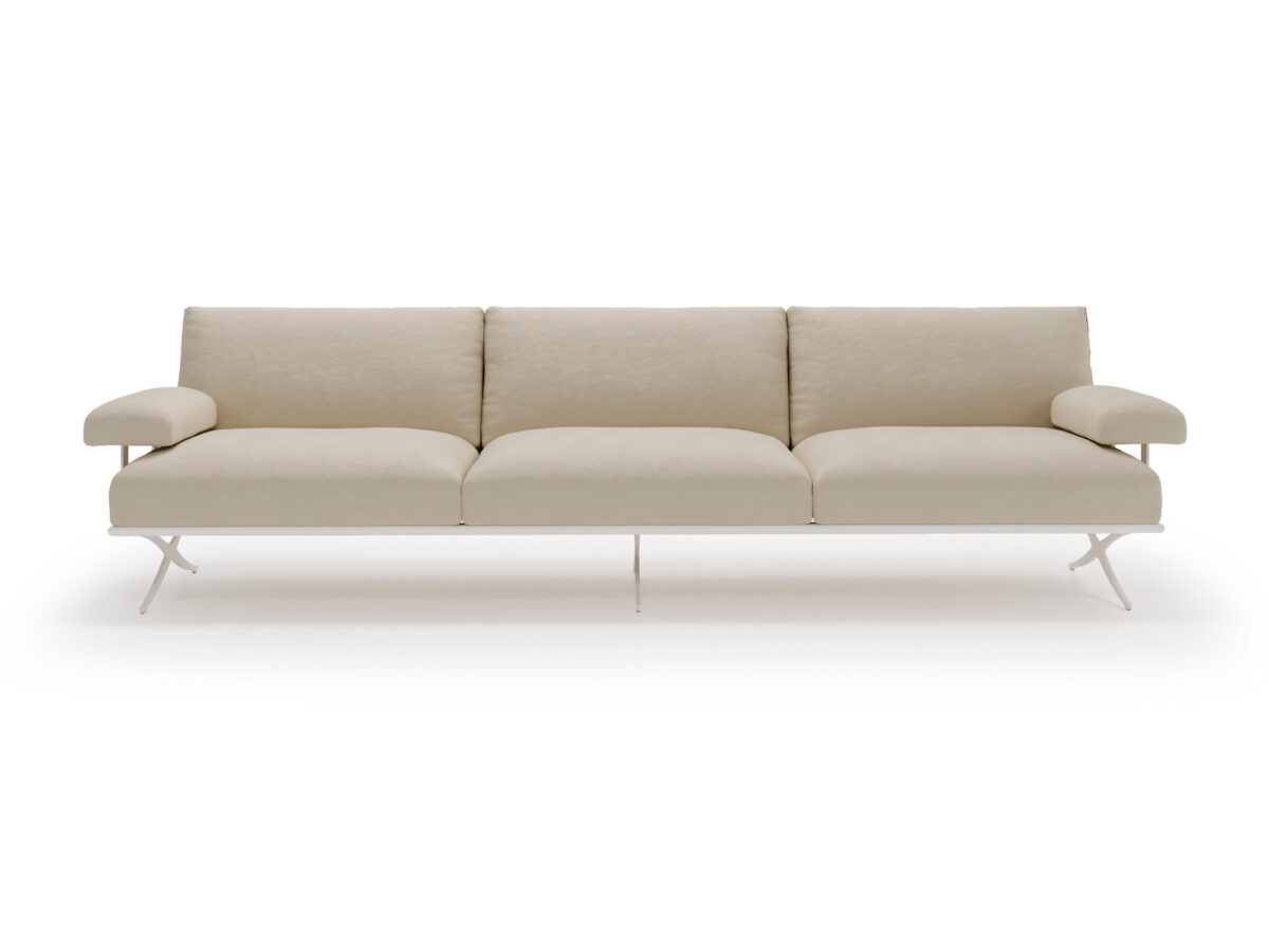 Sofa ogrodowa trzyosobowa z podłokietnikami Celestra 280 cm