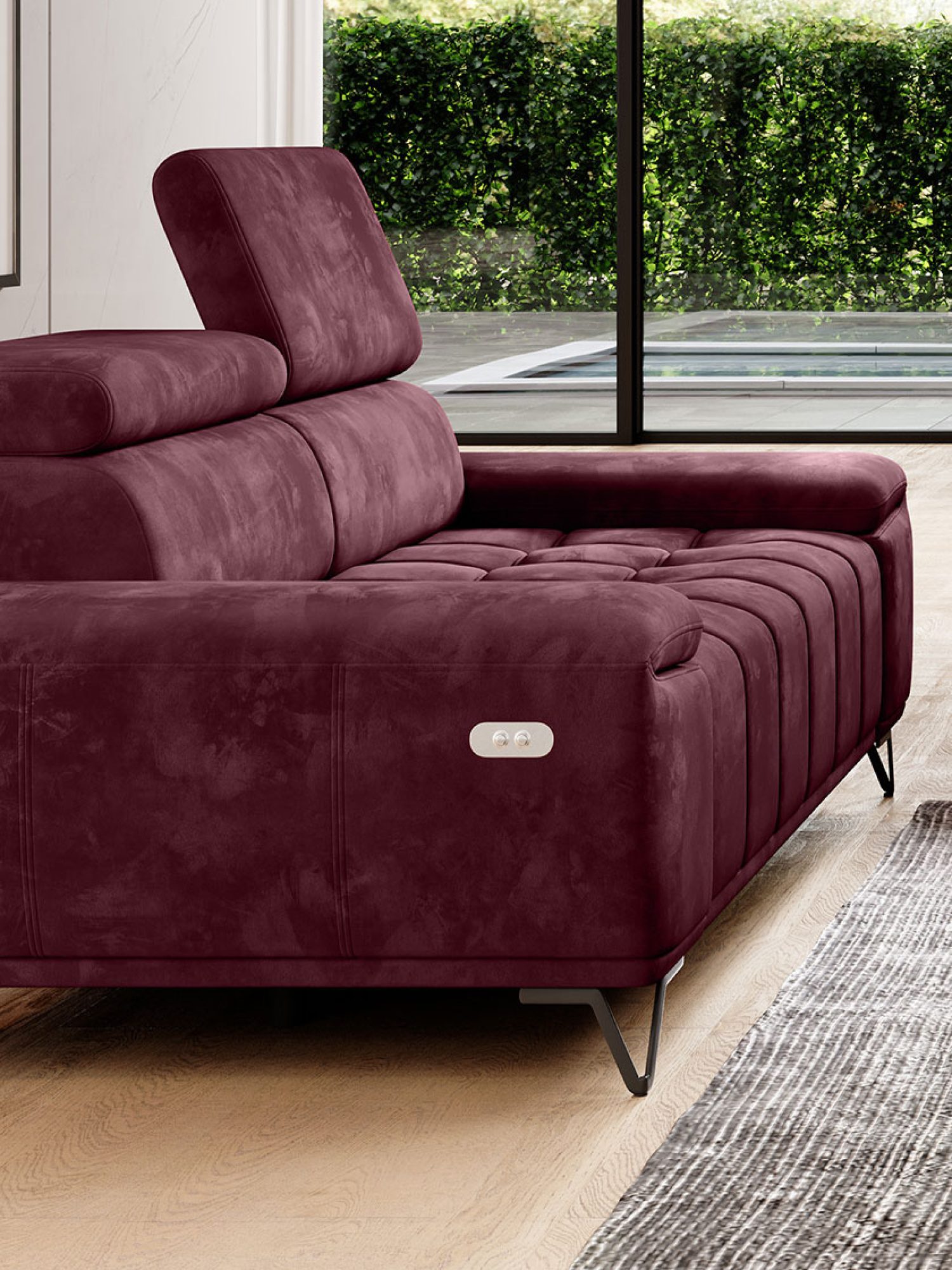 Sofa Pallavero 194 cm widok z perspektywy