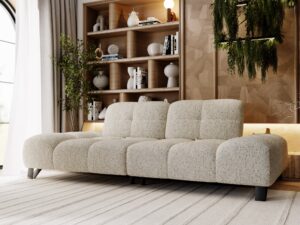 Miniaturka 5 - Sofa Pivora Maxi w aranżacji salonu, strefa wypoczynku z kremową kanapą