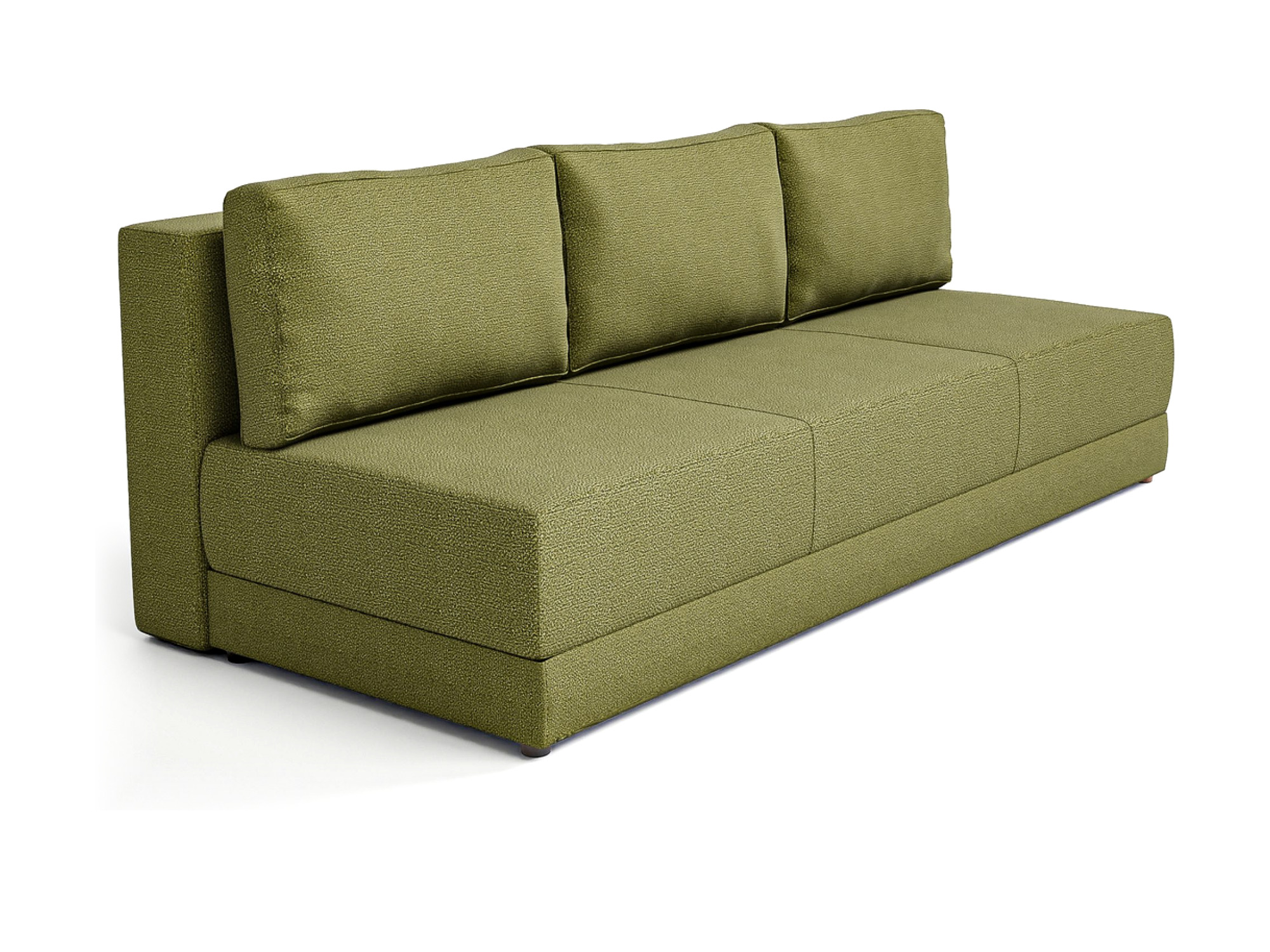 Sofa rozkładana Arcalino 190 cm zielona – widok na białym tle