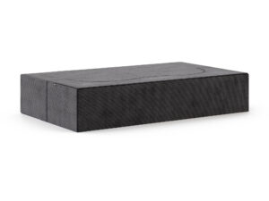 Miniaturka 4 - Sofa rozkładana modułowa Verluna — rozłożona, sztruks w kolorze czarnym, na białym tle