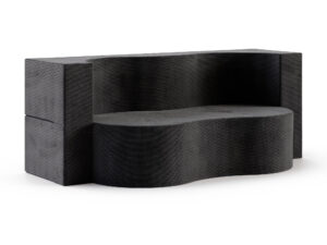 Miniaturka 3 - Sofa rozkładana modułowa Verluna — sztruks w kolorze czarnym, na białym tle