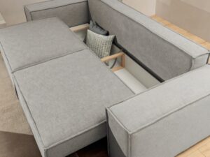 Miniaturka 2 - Sofa Mervino z otwartym pojemnikiem na pościel pod siedziskiem