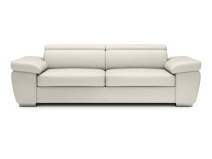 Miniaturka 6 - Sofa rozkładana Zirvano 216 cm w kremowej tkaninie na białym tle