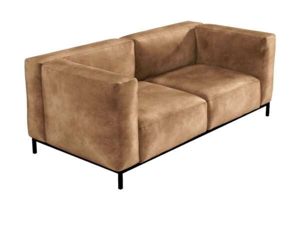 Sofa skórzana Bogavero 220 cm brązowa