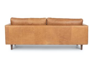 Miniaturka 4 - Sofa skórzana Luxerio 220 cm brązowa – zdjęcie 5