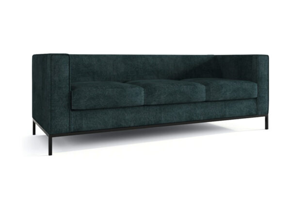 Sofa tapicerowana Armelio 220 cm zielona – widok na białym tle