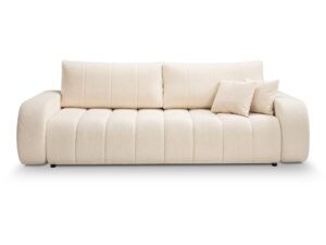 Miniaturka 6 - Sofa Tobiano – widok z przodu na białym tle w tkaninie Lambi 8