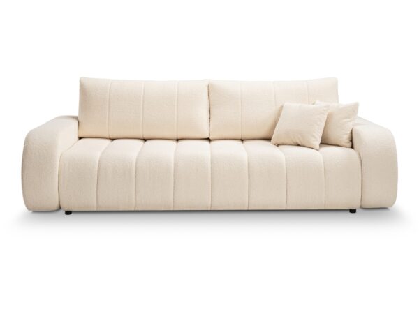Sofa Tobiano – widok z przodu na białym tle w tkaninie Lambi 8