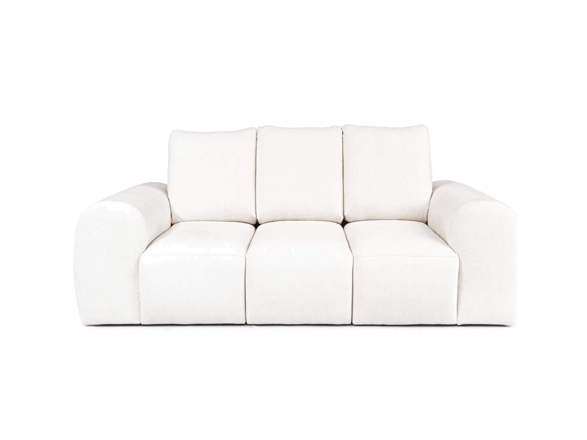 Kompaktowa sofa trzyosobowa z luźnymi oparciami Lenvario 214 cm