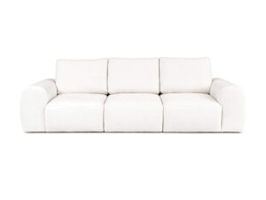 Miniaturka 5 - Sofa trzyosobowa Lenvario 287 cm z luźnymi poduszkami, widok z przodu na białym tle