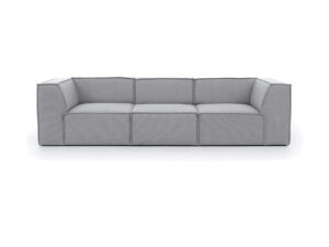 Miniaturka 6 - Sofa trzyosobowa Mervino 278 cm z niskimi podłokietnikami na białym tle