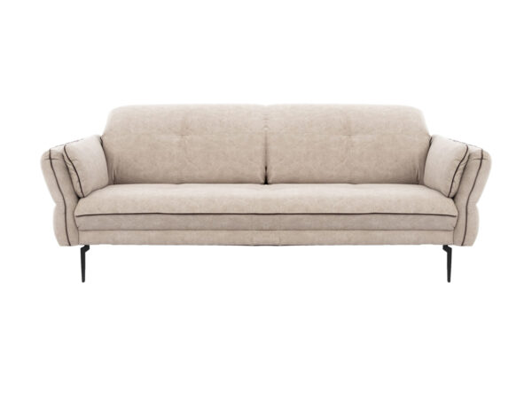 Sofa trzyosobowa Terlavio 227 cm na nóżkach – widok z przodu na białym tle