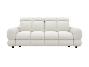 Miniaturka 6 - Sofa trzyosobowa z elektrycznym wysuwem Tolvaro 207 cm na białym tle – widok z przodu
