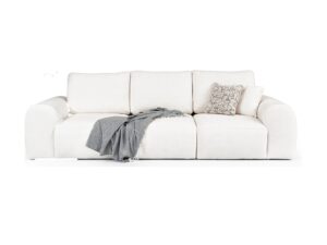 Miniaturka 1 - Sofa trzyosobowa z luźnymi poduszkami Lenvario 287 cm na białym tle