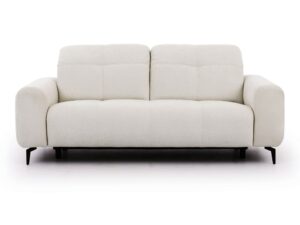 Miniaturka 6 - Sofa trzyosobowa Lorvanto 216 cm w kremowej tkaninie na białym tle