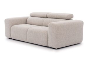 Miniaturka 7 - Sofa trzyosobowa Vermaro z regulowanymi zagłówkami – ujęcie z boku