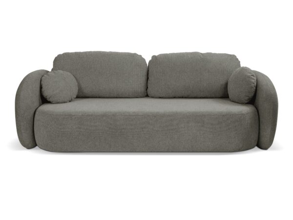 Sofa rozkładana Valsera 238 cm w tkaninie Aragon 93 — widok z przodu na białym tle