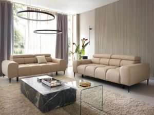 Miniaturka 2 - Sofa z elektrycznym wysuwem Pleviano 212 cm w aranżacji wnętrza 2